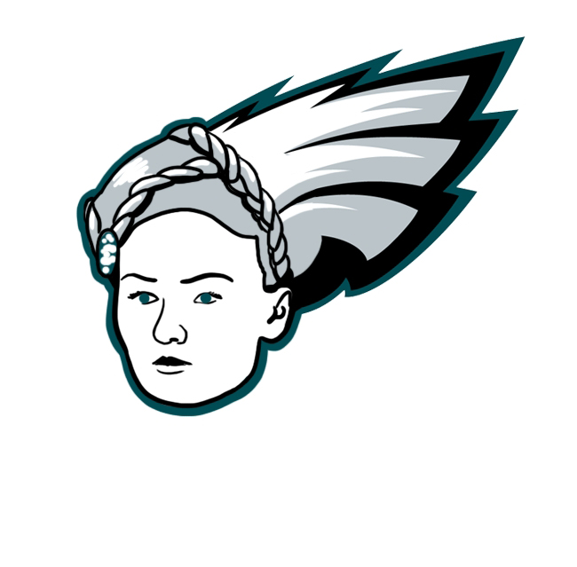 Philadelphia Eagles Sansa Stark Logo DIY iron on transfer (heat transfer)